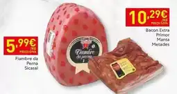 Recheio Sicasal - bacon extra primor manta metades promoção