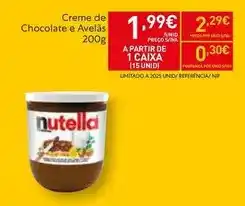 Recheio A+ - creme de chocolate e avelã promoção