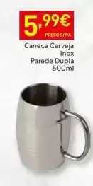 Recheio Caneca cerveja inox dupla promoção