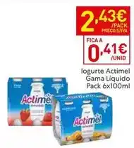 Recheio A+ - logurte actimel gama liquido promoção