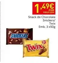 Snickers - snack de chocolate snickers/ twix