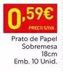 Recheio Prato de papel sobremesa promoção