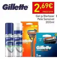 Recheio Gillette - gel p/barbear e pele sensível promoção
