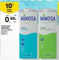 Continente Mimosa - leite uht promoção