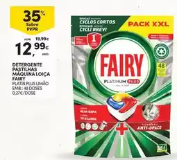 Continente Fairy - detergente pastilhas maquina loica promoção