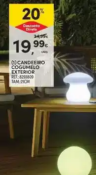 Continente Candeiro cogumelo exterior promoção