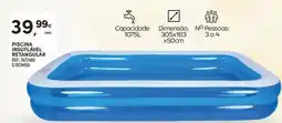 Continente Piscina insulavel retangular promoção
