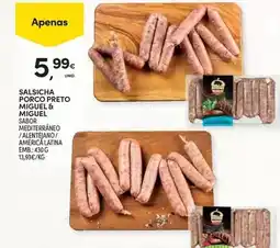 Continente Salsicha porco preto miguel & sabor crema promoção