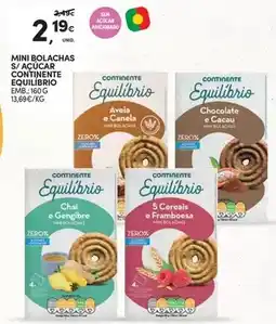 Continente Mini - bolachas s/ acucar continente promoção