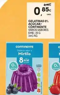 Continente Continente - gelatinas 0% açúcar/continente promoção