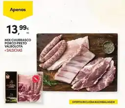 Continente Mix - churrasco porco preto valbolota + salchis promoção