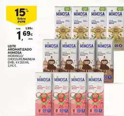 Continente Mimosa - leite aromatizado promoção