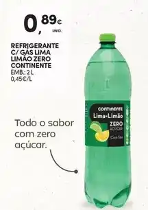 Continente Lima - refrigerante c/ gas lima limao zero promoção