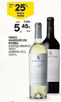 Continente Alentejo - vinho marqués de borba promoção
