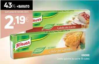 Coviran Knorr Caldos galinha ou carne 16 cubos promoção
