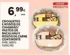 Continente Continente - croquetes e rissois de camarao/pasteis de bacalhau e rissois de carne promoção
