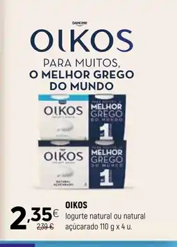 Coviran Oikos Iogurte Natural ou Natural Açucarado promoção