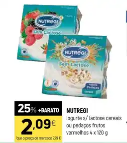 Coviran NUTREGI logurte s/lactose cereais ou pedaços frutos vermelhos promoção