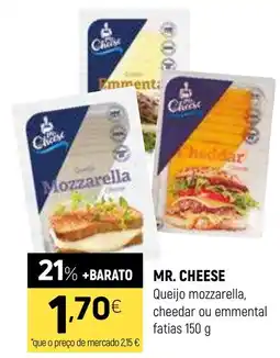 Coviran MR. CHEESE Queijo mozzarella, cheedar ou emmental fatias promoção