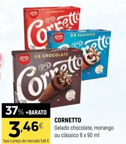 Coviran CORNETTO Gelado chocolate, morango ou clássico promoção