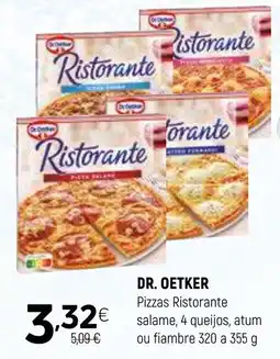 Coviran DR. OETKER Pizzas Ristorante salame, 4 queijos, atum ou fiambre promoção