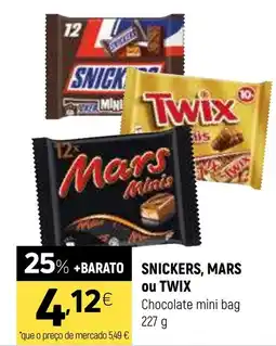 Snickers, mars ou twix Chocolate mini bag