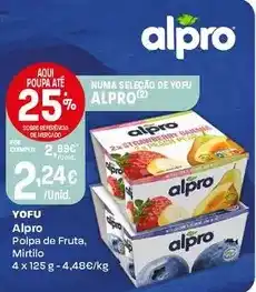 Intermarché Alpro - yofu/ polpa de fruta promoção