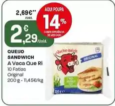 Intermarché A vaca que ri - queijo sandwich promoção
