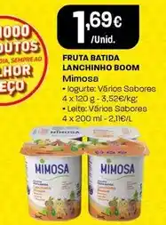 Intermarché Mimosa - fruta batida lanchinho boom promoção