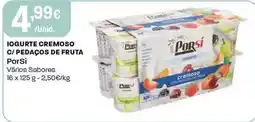 Intermarché Porsi - iogurte cremoso c/ pedaços de fruta promoção