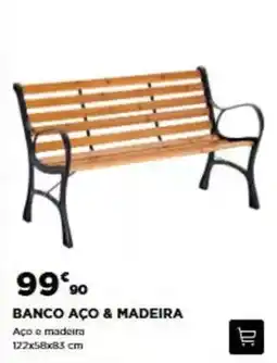 Bricomarché Madeira - banco aço & madeira promoção