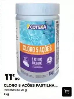 Bricomarché Cloro 5 acões pastilhas promoção