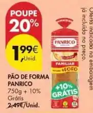 Pingo Doce Panrico - pão de forma promoção