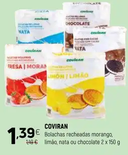 Coviran COVIRAN Bolachas recheadas morango, imão, nata ou chocolate promoção