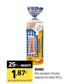 Coviran BIMBO Pão sandwich familiar especial torradas promoção