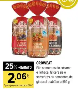 OROWEAT Pão sementes de sésamo e linhaça,
