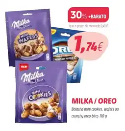 MILKA / OREO Bolacha mini cookies, wafers ou crunchy oreo bites