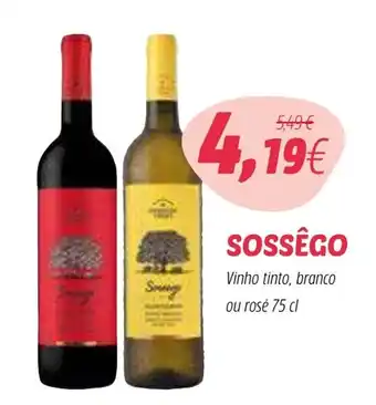 Coviran SOSSÊGO Vinho tinto, branco ou rosé promoção