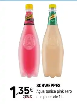 Coviran SCHWEPPES Água tónica pink zero ou ginger ale promoção
