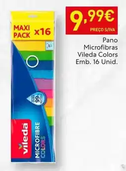 Recheio Vileda - pano microfibras colors emb. 16 unid promoção