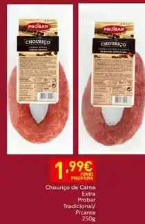 Recheio Probar - chouriço de carne extra probalar tradicional/ picante promoção