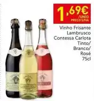 Recheio Vinho frisante lambrusco contessa carlota promoção