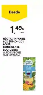Continente Continente - nectar infantil agua equilibrio promoção