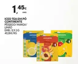 Continente Continente - iced tea em po promoção
