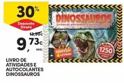 Continente Livro de atividades e autocolantes dinossauros promoção