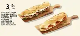 Continente Continente - baguette queijo brie, presunto e rugù promoção