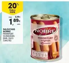 Continente Nobre - salsichas promoção