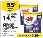 Continente Skip - detergente capsulas p/ maquina roupa promoção