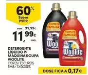 Continente Woolite - detergente líquido p/ maquina roupa promoção