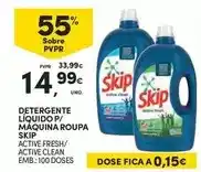 Continente Skip - detergente líquido p/ maquina roupa promoção
